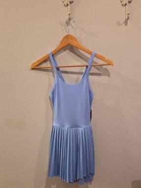 NWT ZELLA Blue hysranga Pleated Active Dress